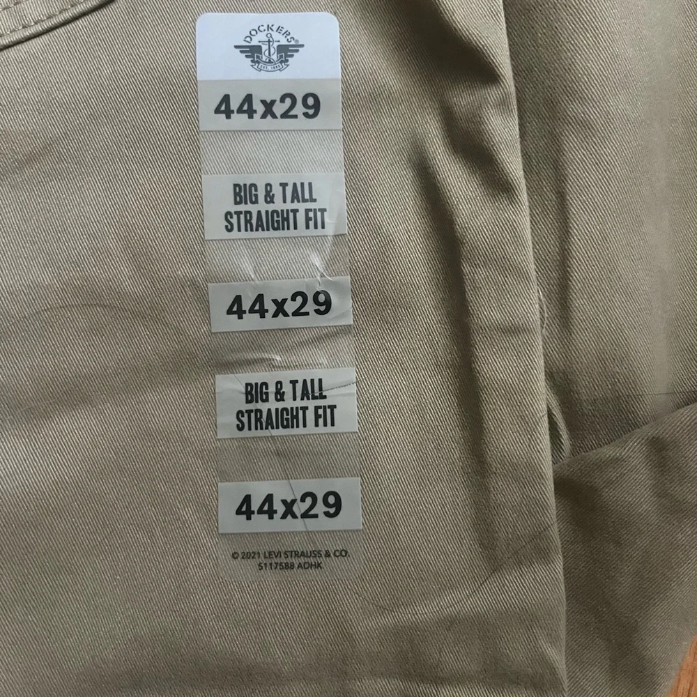 Dockers Big & Tall Straight Fit Pants - Tan - Picture 2 of 4